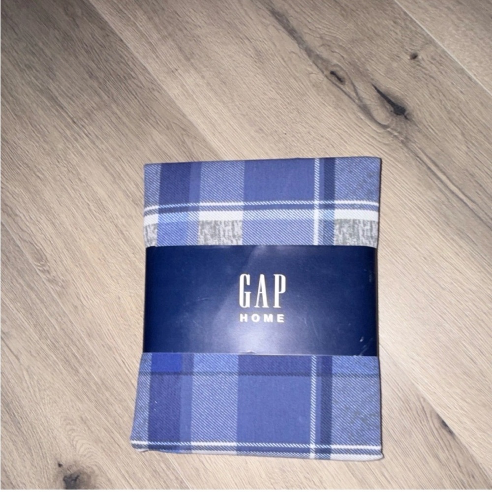 GAP Home Blue Plaid Window Curtain Pair